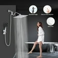 thumbnail image 2 of 2025 Upgraded 12 Inch All Metal High Pressure Rain Shower Head, 3-Way Dual Shower Combo with Handheld Spray, Filtered & Height Adjustable Extension Arm, 2 of 11