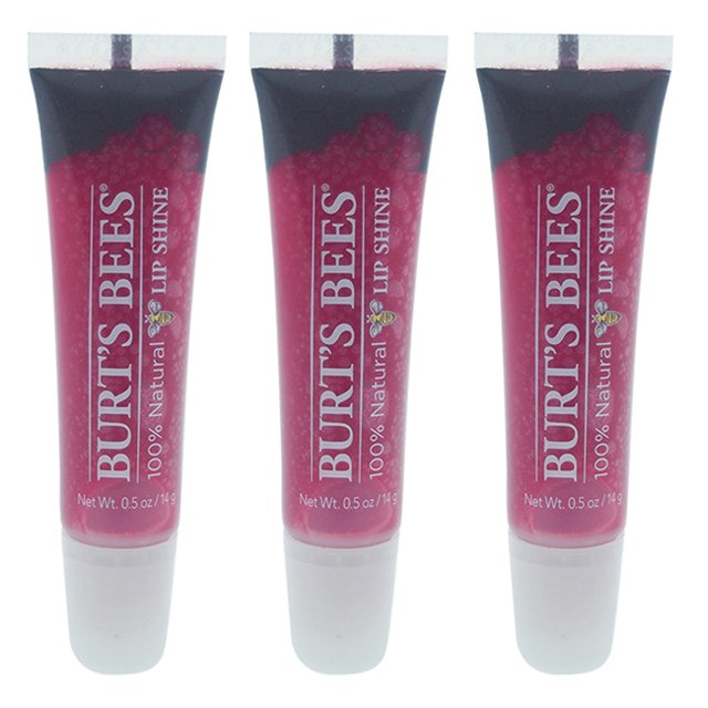 Burts Bees Lip Shine - 050 Pucker por Burts Bees para mujer - 0.5 oz Lip Gloss - Pack de 3