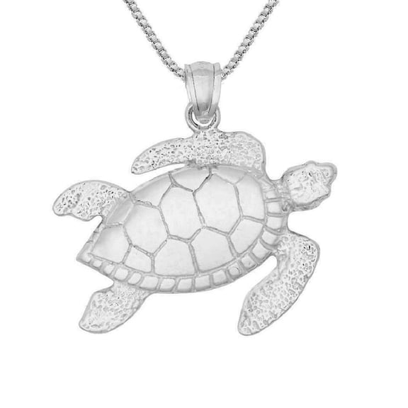 925 Sterling Silver Necklace w/ Turtle Pendant