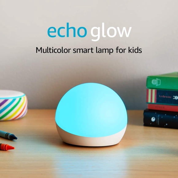 Echo Glow - Lámpara inteligente multicolor para niños, un dispositivo certificado para humanos - requiere compatible A