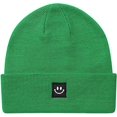 thumbnail image 1 of Gorro de punto con cara sonriente para hombre/mujer, Kelly Green Smile, 1 of 4