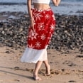thumbnail image 6 of Snowflakes Stylish Chiffon Women's Beach Dress Summer Dress with Polyester Straps, 6 of 6