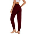 thumbnail image 7 of Hanerdun Womens Sweatpants with Pockets Ankle Elastic Waist Yoga Athletic Joggers Activewear Red L, 7 of 7