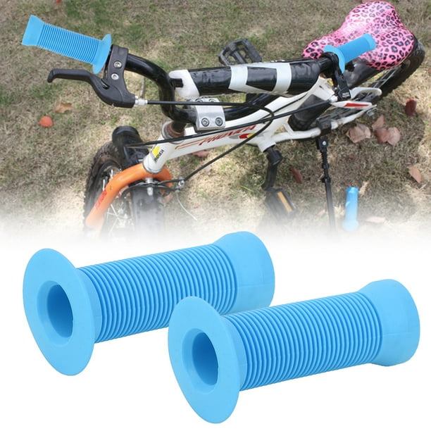 BlingKingdom Lot de 2 poignées antidérapantes en caoutchouc souple pour vélo de montagne pliable et vélo d'équilibre Noir