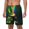 thumbnail image 2 of Balery St. Patrick's Day4 Mens Swim Trunks Swim Shorts for Men Quick Dry Inseam Beach Shorts with Compression Liner Pocket-Small, 2 of 9