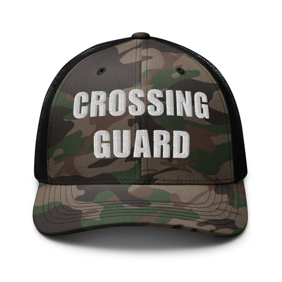 Event Crossing Guard Camouflage Trucker Hat (Camo/Black)