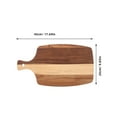 thumbnail image 6 of LOLIPPYY Brown Wood Serving Board for Meat Cheese Pizza Appetizer Plate with Handle, 6 of 8