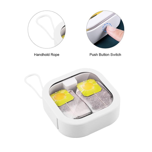 3uds. Cajas organizadoras transparentes, contenedores organizadores portátiles para hisopo de algodón para lazos para el cabello (blanco)