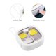 thumbnail image 1 of 3uds. Cajas organizadoras transparentes, contenedores organizadores portátiles para hisopo de algodón para lazos para el cabello (blanco), 1 of 2