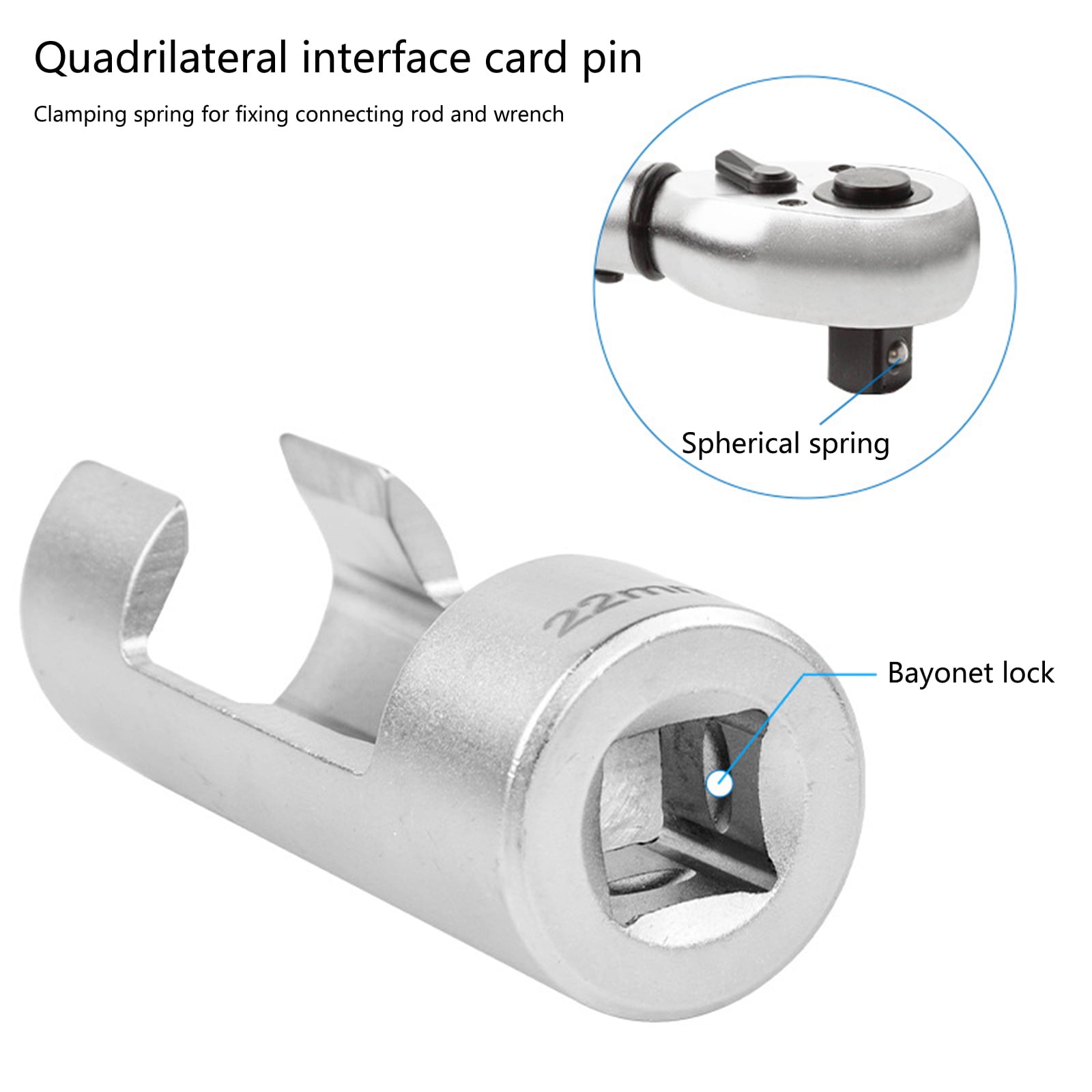 BIBABLYKE 9Pcs Automotive O2 Oxygen Sensors Socket Offset Wrench Remover Tool and Thread Chasers Tool 10-22mm