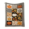 thumbnail image 1 of Qiulaii 3pcs Thanksgiving Flannel Blanket Soft Warm Digital Print Cozy Nap Throw for Home Decor Couch Sofa Bed, 1 of 6