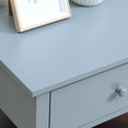 thumbnail image 6 of HomCom Modern Style Bedside End Table with Drawer and Storage Shelf for Bedroom, or Living Room, Gray, 6 of 8