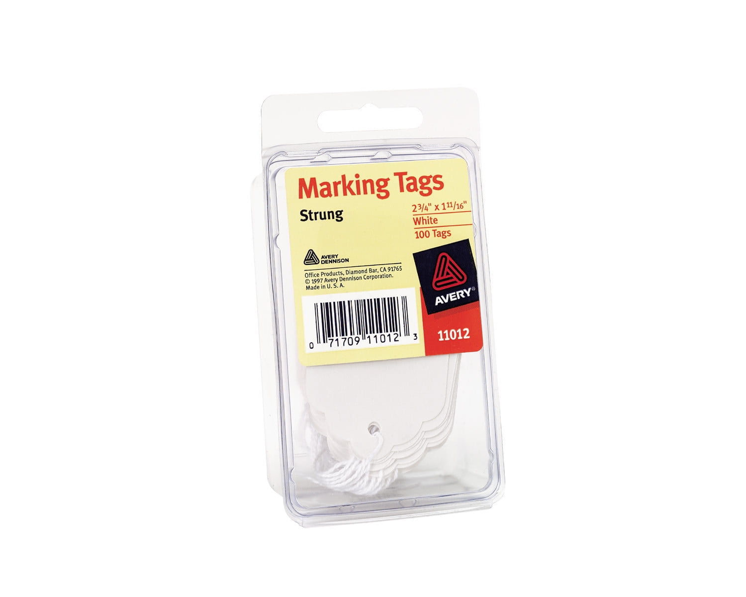 Hang Tag Strung Paper Label Loop Price Mark #5 1 1/16th x 1 5/8th Unused Lot 100 