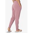 thumbnail image 4 of TheMogan Women's S~3X Active Lounge Drawstring Elastic High Waist Jogger Sweat Pants, 4 of 7