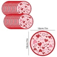 thumbnail image 3 of Lilixerw Valentine's Day 16 PCS 7 Inch Disposable Paper Plates,Heart Patterned Party Dinnerware,For Birthday,Classroom,Decorative Dessert & Snack Plates,Multicolor, 3 of 6
