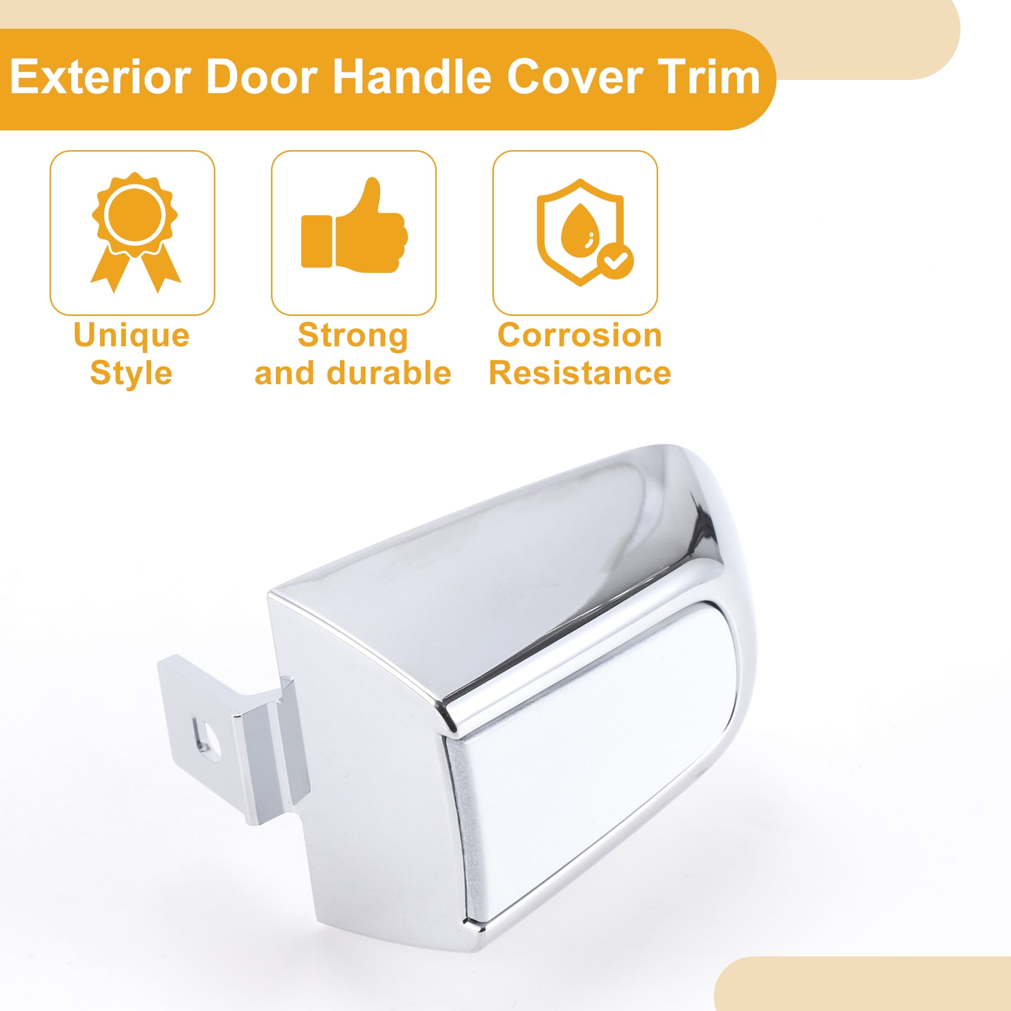 Unique Bargains Car Door Handle Cover White for Chevrolet Malibu 2016-2018