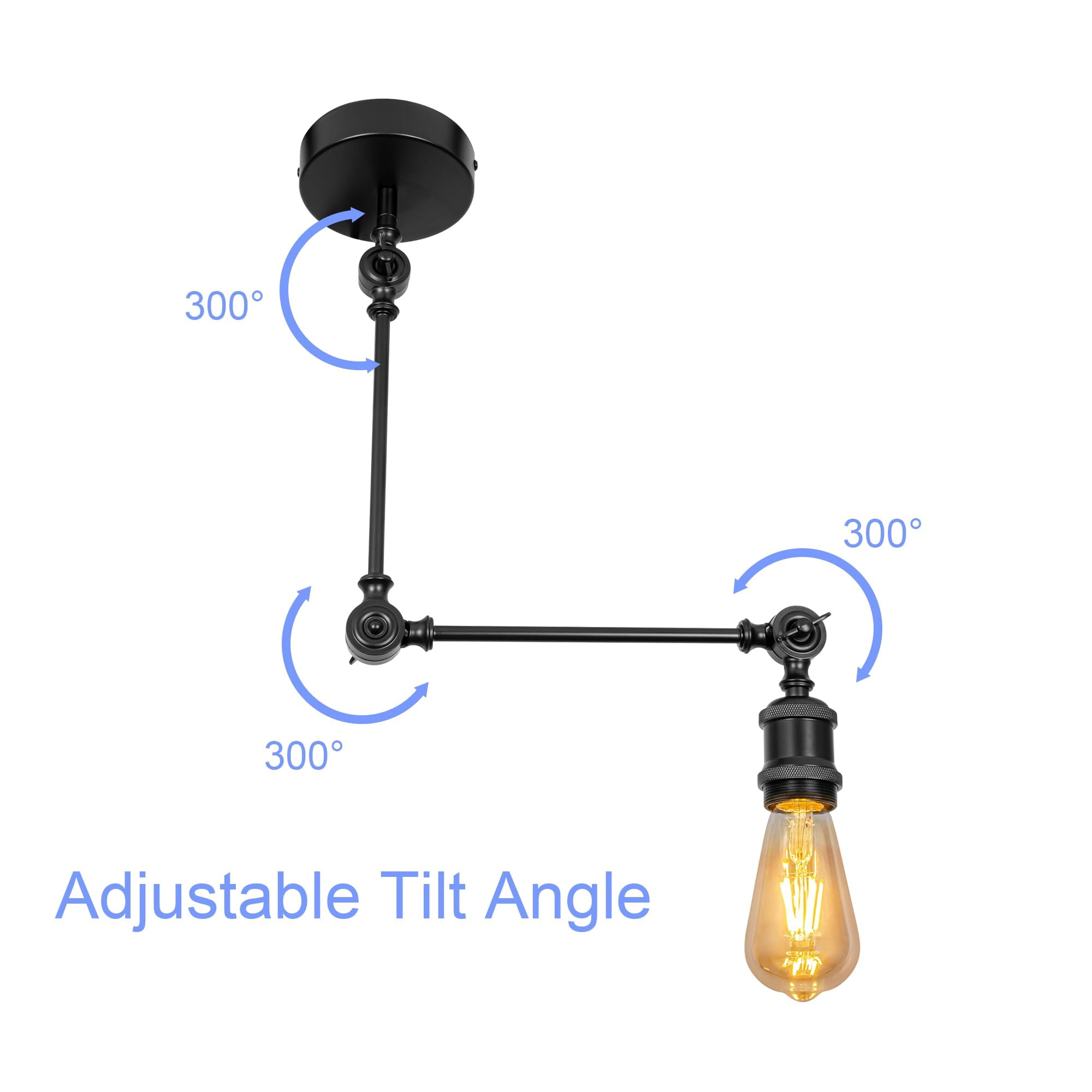 Kiven Pendant Light Fixture Adjustable Height,Swing Arm Hanging Lights Retractable Design with 15ft Plug-in Cord, Industrial Ceiling Pendant Light for Kitchen Island Picture Office TB2775