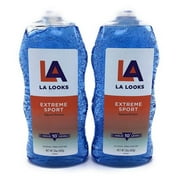 La Looks Gel #10 Extreme Sport Tri-Active Hold 20 Ounce Blue 591ml 2 Pack