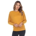 thumbnail image 1 of White Mark Women's Banded Dolman Top, 1 of 6
