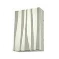 thumbnail image 2 of Meyda 124270 10 in. Dimmable LED Sconce, Old Silver & White Alabaster Sandblasted Inside, 2 of 5
