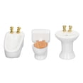 thumbnail image 2 of Juego de Baño para Casa de Muñecas Juego de Baño en Miniatura para Casa de Muñecas Bañera de Simulación de Cerámica Lavabo para Inodoro Muebles de Baño para Casa de ANGGREK  Otros, 2 of 8