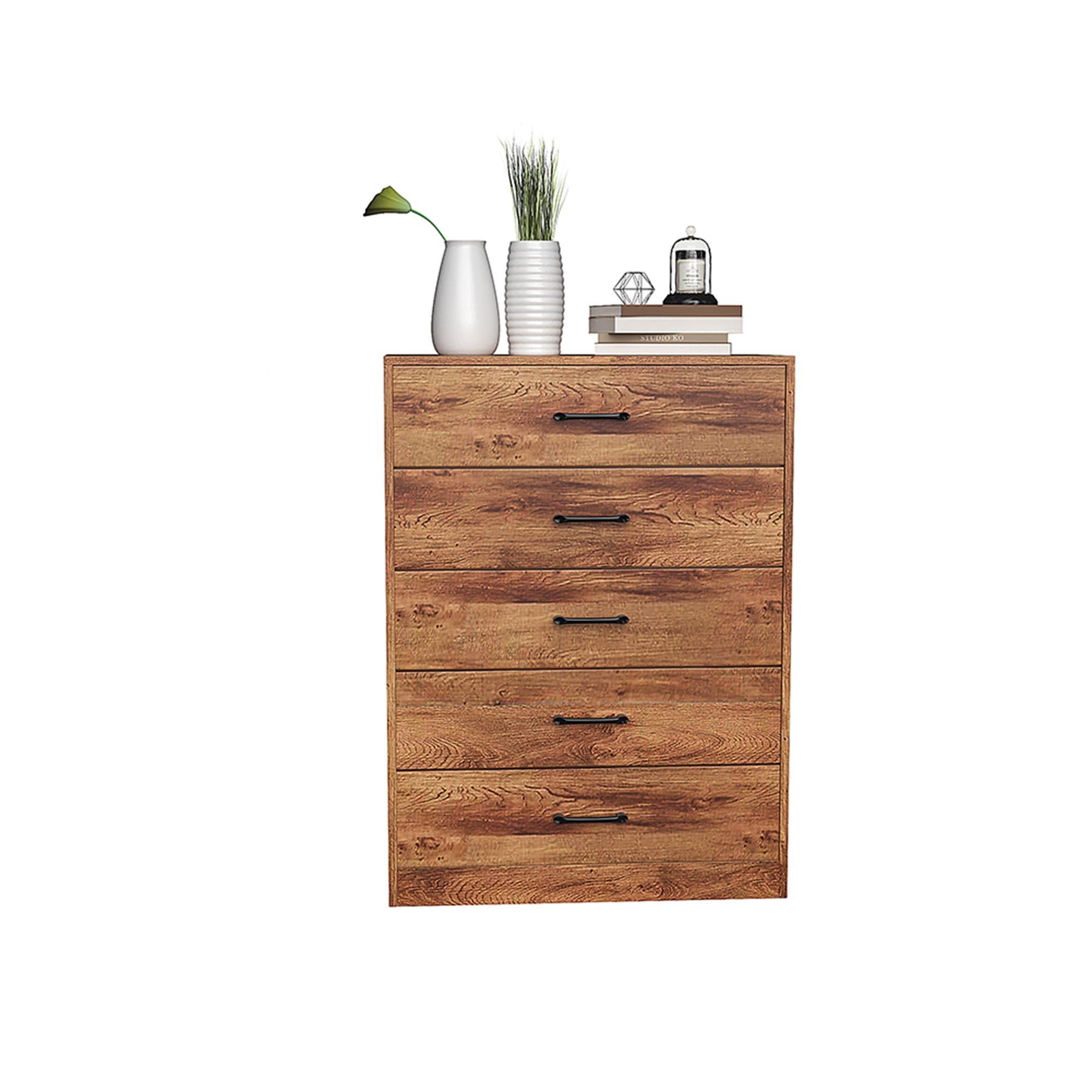 Kadyn 5 Drawer Chest for Bedroom, Wooden Tall Cabinet, Dresser Organizer, Vertical Storage Hanging Cabinet in Original Wood, Durable Side Table Nightstand Kadyn 5 Drawer Chest for Bedroom, Wooden Tall Cabinet, Dresser Organizer, Vertical Storage Hanging Cabinet in Original Wood, Durable Side Table Nightstand