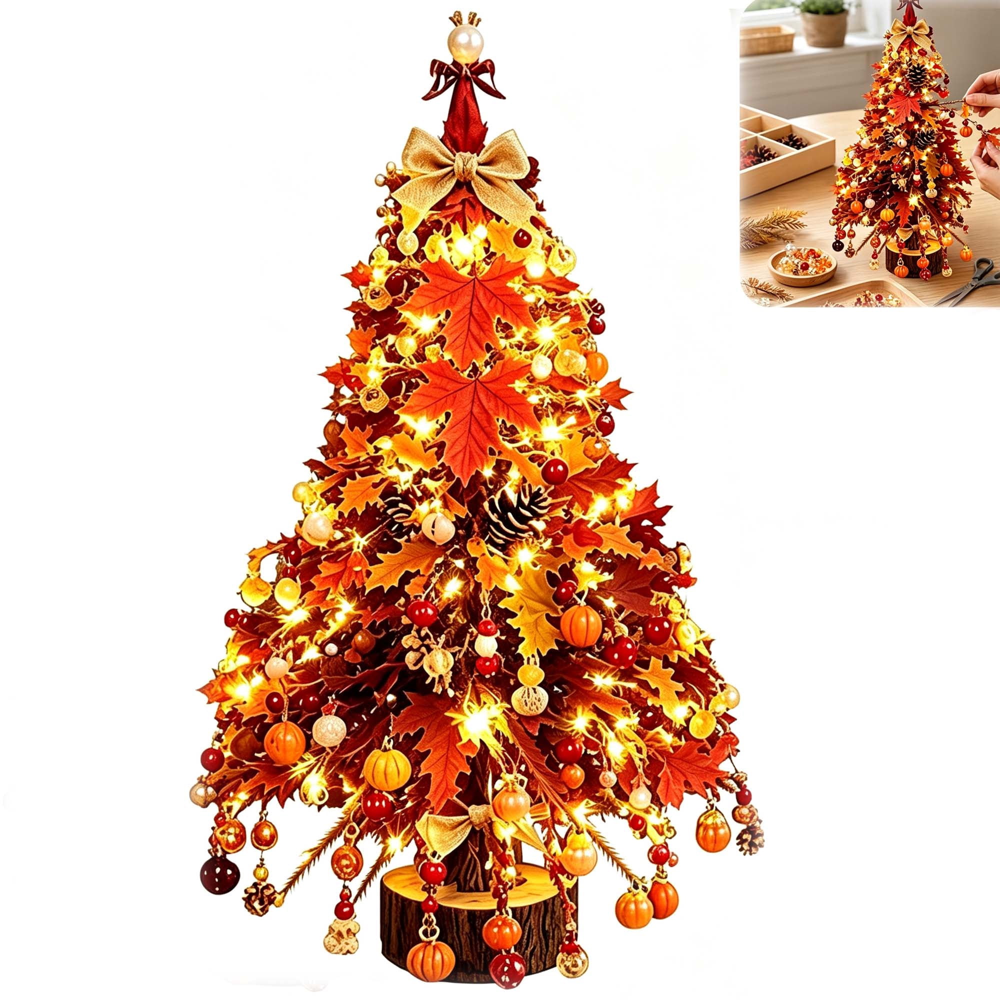 DIY Beaded Christmas Tree Kit ,Relaxing Craft Complete Beading Supplies with Metal Stand & Angel Tree Topper Tabletop Christmas Decor for Beginners