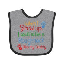 Inktastic Future Oil Rig Roughneck Like Daddy Boys Baby Bib