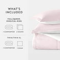 thumbnail image 5 of Noble Linens 3-Piece Blush & White Reversible Down Alternative Comforter Set, Full/Queen, 5 of 12