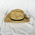thumbnail image 5 of Handmade Hollow Straw Hat Cowboy Hat With Curled Brim And Raised Edge Sunscreen Hat Beach Hat Woman Beach Bag Gardening Hat for Men Gardening Hats for Women Top Hat Bags for Women Beach Is 17 Visor, 5 of 6