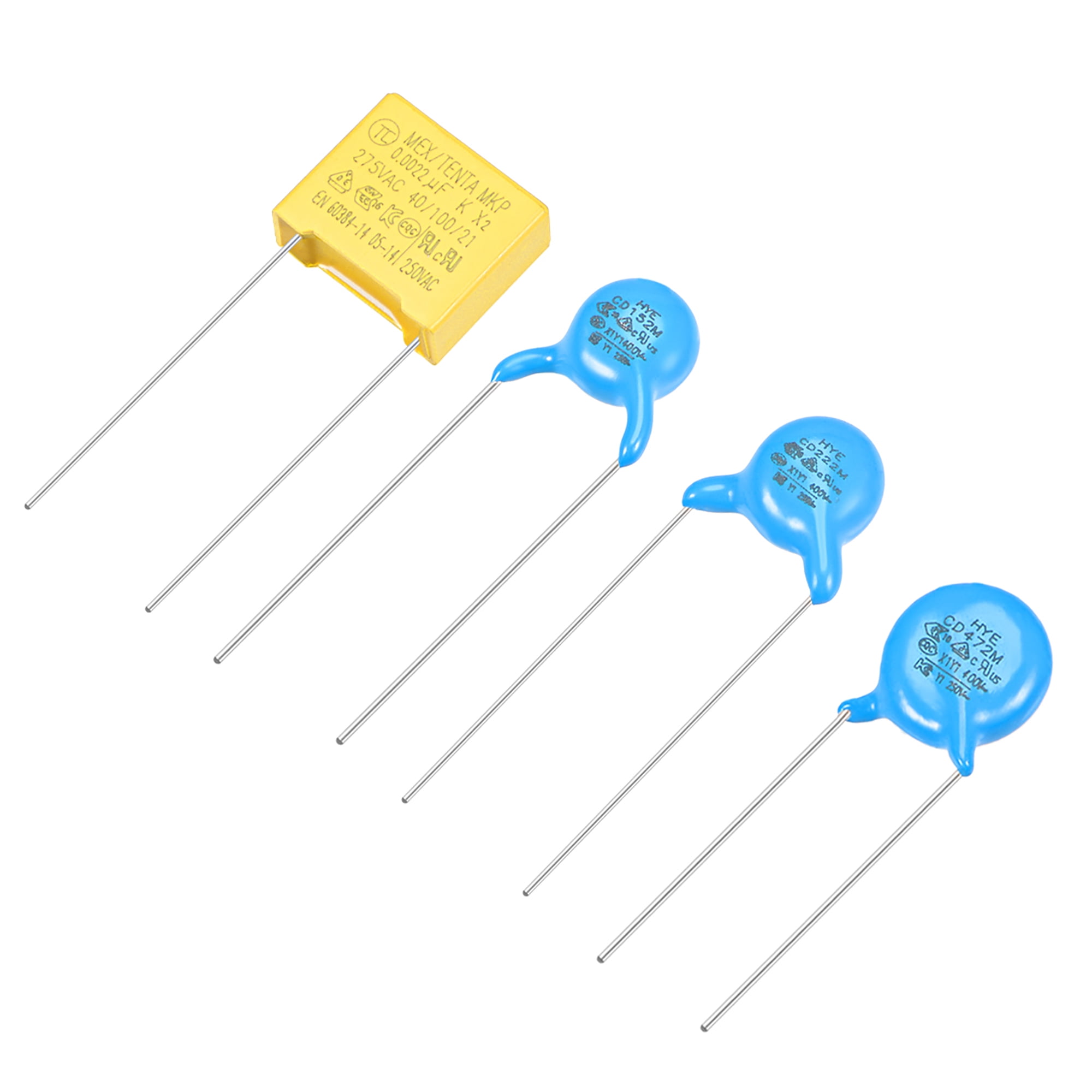 Safety Capacitors Assortment Kit DIP X2/275V Y1/400V 4 Value 0.0022uF