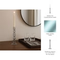 thumbnail image 5 of Decorative Bubble Taper Candle Holder for Home Decor - Contemporary Smoked Glass Candlestick Holder for Table Centerpieces - Sleek Candle Stand Holder for Entryway or Living Room Decor - 10", Black, 5 of 11