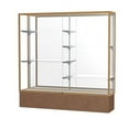 thumbnail image 6 of Waddell 573PB-SN-SS Monarch 72 x 72 x 16 in. Silver Swirl Base Lighted Floor Display Case, Plaque Back - Satin, 6 of 7