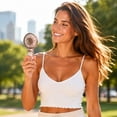 thumbnail image 5 of Portable Handheld Mini Neck Fans, Personal Fan Ventilador Recargable, Fans that Blow Cold Air USB Chill Pill Fans for Travel Beach Camping Hiking, 5 of 7