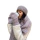 thumbnail image 2 of Sunloudy - Guantes tejidos para mujer, gorro, bufanda, suave, cálido, para invierno, color sólido, accesorios de moda para clima frío Sunloudy  moda, 2 of 8