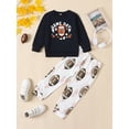 thumbnail image 2 of Bagilaanoe 2pcs Little Boy Pants Set Toddler Long Sleeve Sweatshirts Tops + Leggings 3T 4T 5T 6T 7T 8T Kids Fall Casual Clothes, 2 of 9