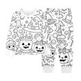 thumbnail image 6 of WOYY Kids Halloween DIY Coloring Pajama Sets Long Sleeve Top Pants Outfits, Sizes 2-10, 6 of 7