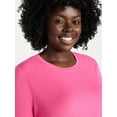 thumbnail image 5 of Terra & Sky Women's Plus Size Crewneck Tee with Short Sleeves, Sizes 0X-5X, 5 of 5