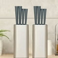 thumbnail image 2 of Bloc à Couteaux Universel, Design Élégant en Acier Inoxydable avec Fente pour Ciseaux, Rangement Robuste sur le Comptoir pour 12-15 Lames, Garde les Couteaux Tranchants et Secs, Insertion Facile et Sécurisée, pour Votre Espace de Cuisine, 2 of 8
