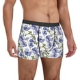 thumbnail image 5 of Men's Boxer Briefs, Blue flax flowers Soft Comfy Mens Underwear Boxer Briefs Breathable With Widen Waist, 5 of 7