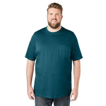 Boulder Creek By Kingsize Men's Big & Tall Heavyweight Crewneck Pocket T-Shirt