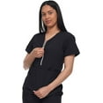 thumbnail image 4 of Flex Core Scrubs for Women V-Neck top with Zipper Lightweight 4 Way Stretch, 4 of 4