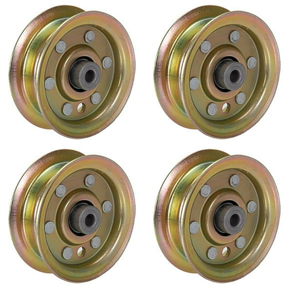 Qty 4: Flat Idler Pulley Fits Husqvarna Replaces 532 17 34-37