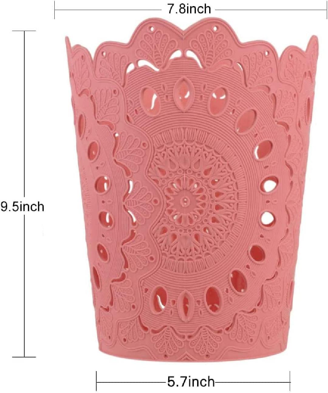 Wastebasket, Hollow Pattern Retro Decorative Trash Can, Waste Paper