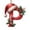 #P - Red, variant on Fwttom Christmas Letter Ornaments - Exquisite Acrylic Hanging Personalized Christmas Ornaments, Holiday Party Decor for Xmas Tree Garland Wreath, 3.1 inch, Red