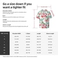 thumbnail image 7 of Vsdgher Flamingo Flower Print Men's Wrinkle Free Untucked Cuban Shirt Business Casual Button Down Shirts Short Sleeve Shirt, 7 of 7