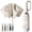 Beige, variant on Reverse Automatic Folding Umbrella with Ring Buckle Handle, Reflective Safety Strip, Sturdy Windproof 10 Rib Compact Inverted Travel Umbrella