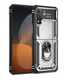 thumbnail image 3 of Dteck Case for Samsung Galaxy Z Flip4 5G,Shockproof Rugged Kickstand Case Ring Holder Lighweight Cover for Galaxy Z Flip 4 (2022),Silver, 3 of 9