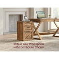 thumbnail image 2 of File Cabinet, 15.7"D x 17.7"W Filing Cabinet with 3 Drawers, Printer Stand for Home Office, Brown, 2 of 7