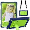 thumbnail image 3 of FIEWESEY for onn. 10.4" Tablet Pro 2023 Case Built in Kickstand Hybrid Protective Case  Shell & Shoulder Strap for onn. 10.4" Tablet Pro/Walmart onn. 10.4" Tablet Pro 2023 Model 10011060,2*Navy+Green, 3 of 8